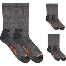 캠프랩 남성용 2중 하이킹 등산 양말 3켤레 세트, 그레이, 1세트