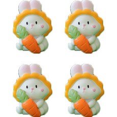 可愛迷你兔模型 08號 4入, 混色