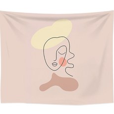 MA 線條藝術掛毯 女性, 混合色