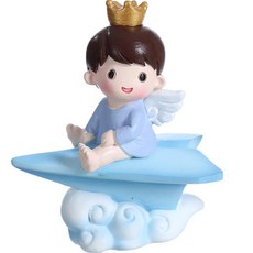 多功能紙飛機情侶娃娃室內擺飾, 藍色