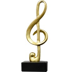現代簡約裝飾模型 高音譜號, 金色