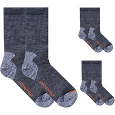 캠프랩 남성용 2중 하이킹 등산 양말 3켤레 세트, 네이비, 1세트