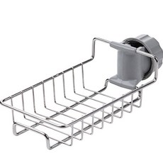 Hillo Easy 不鏽鋼水龍頭菜瓜布掛架層架, 1個, 混色