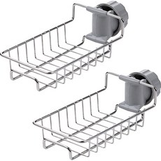 Hillo Easy 不鏽鋼水龍頭菜瓜布掛架層架, 2個, 混色