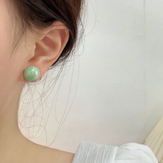 gelluna 女性用璀璨珍珠色大圓球耳環 P-1190 2入