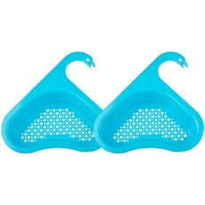 好良品 簡易水槽瀝水籃 2入, 藍色