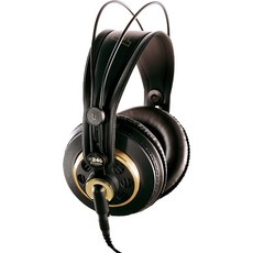 AKG 監聽半開放型耳機, 黑色, AKG K240 工作室