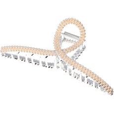 수스다 빅사이즈 진주 더블 믹스 꼬임 메탈 집게핀 유광 헤어핀 반묶음 올림머리 머리핀