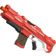 PREDATOR大尺寸水槍自動幫浦大容量水桶電動水槍, 紅色