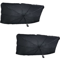 보새 차량용 햇빛 가리개 우산형 WDC-002, 블랙, 2개