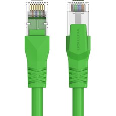 VEnTIOn 威迅 可動式 CAT6A SFTP 超高速 Giga 網路線 5m, 綠色, 1個