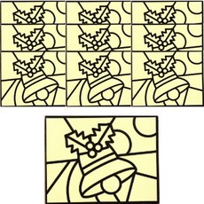 minhwashop 燙金畫貼紙, 聖誕鈴鐺, 10個
