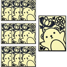 민화샵 포일아트 스티커, 곰, 10개