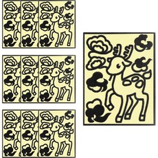 明華店箔藝術貼紙, 麋鹿, 10張