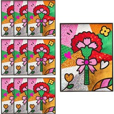 minhwashop 燙金畫貼紙, 康乃馨, 10個