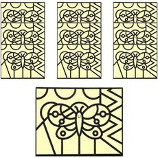 minhwashop 燙金畫貼紙, 蝴蝶, 10個