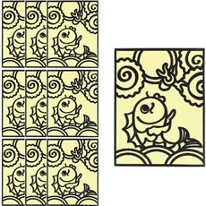 minhwashop 燙金畫貼紙, 魚變龍圖, 10個