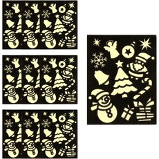 minhwashop 燙金藝術貼紙, 聖誕老人雪人, 10個