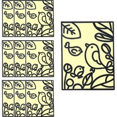 minhwashop 燙金畫貼紙, 森林鳥, 10個