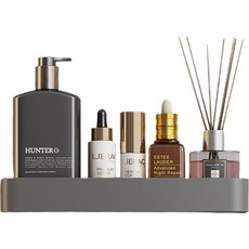 솔브리빙 엣지 욕실 화장실 무타공 벽 코너형 접착 수납 정리대 선반, 그레이 30, 1개