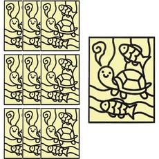 minhwashop 燙金畫貼紙, 烏龜, 10個