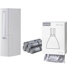 摩納哥橄欖色超薄一體式垃圾桶 + 易落袋手柄型 75p 套組, 單色, 1組