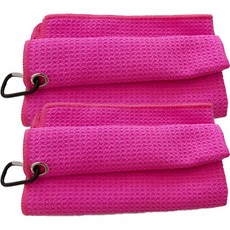 彩虹高爾夫瑜珈鬆餅格紋運動毛巾 2入, 紫色