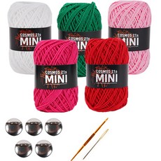 mamaknit 康乃馨胸針鉤針DIY套組, A, 1套