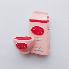 블루리빙 주방 인테리어 예쁜 소품 자석, 우유