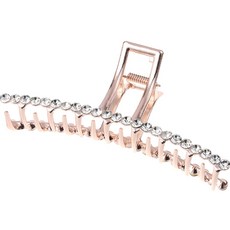 soosda 大尺寸水鑽一字金屬鯊魚夾 盤髮髮夾 5107