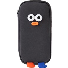 Romane Brunch Brother 毛球筆袋, 炭灰色, 1個