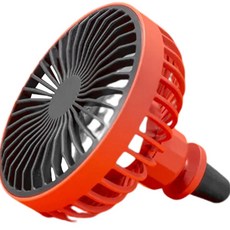 디월스 차량용 에어 써큘레이터 송풍구형 LED선풍기, CLGXZ-F829, 레드