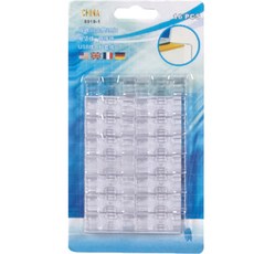 전선정리 클립 대형 16개입 x 13p 세트, 투명, 1세트