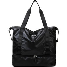 HICKIES 旅行 出差 高爾夫 健身 可掛行李箱 波士頓包 HDB30, 亮面黑色