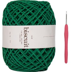 Yana 餅乾針織線 + Sarah 鉤針套裝, 15綠色, 1組