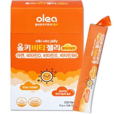 olea 孩童維他命含鋅補充果凍條 熱帶水果口味 15條入, 1盒