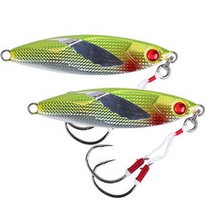 로얄피쉬 UV 하이엔드 메탈지그 튜니 RFS105032B 2p, 그린, 80g