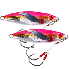 로얄피쉬 UV 하이엔드 메탈지그 튜니 RFS105032B 2p, 핑크, 80g