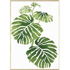 Modernji 令人心情愉悅的現代簡約植物畫 A YJ026, 香檳銀