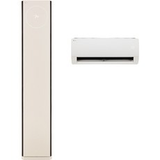 LG전자 58.5㎡(17.7평) + 18.7㎡(5.7평) 휘센 오브제컬렉션 2 in 1 타워에어컨 디럭스 매립배관형 FQ18DDTBA2M 방문설치