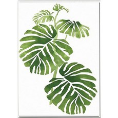 Modernji 令人心情愉悅的現代簡約植物畫 A YJ026, 珍珠白