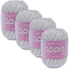 蘋果孔雀 18股 編織線, 木炭色, 4個