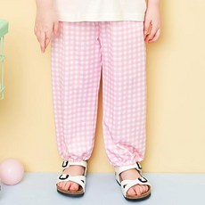 andiapple 兒童涼感透氣優選格紋阿拉丁涼感褲