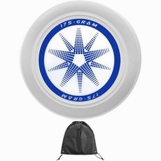 運動休閒 拋擲飛盤 + 收納袋組合 旋轉式, 06 藍色單色夜光飛盤