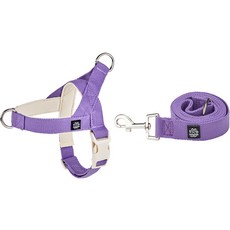 Mungtem 寵物用Palette胸背帶 + 牽繩組, 鮮豔紫色