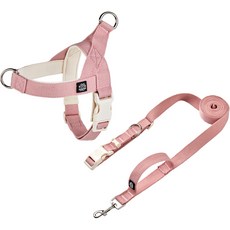 Mungtem Palette 胸背帶 + 免持牽繩套組, 粉彩粉紅色, 1個