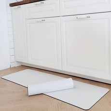 HANIL CARPET 第3代 可水洗珪藻土腳踏墊 40 x 60 cm, 象牙白, 1個