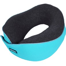 BLOOM SOCIAL 便攜式U型記憶棉頸枕, 藍色