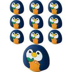 Blue Living 動物磁鐵 房間裝飾 玄關門裝飾 10入, 企鵝 海軍藍