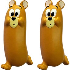 Blue Living角色動畫冰箱裝飾漂亮磁鐵 2入, 香腸棕色